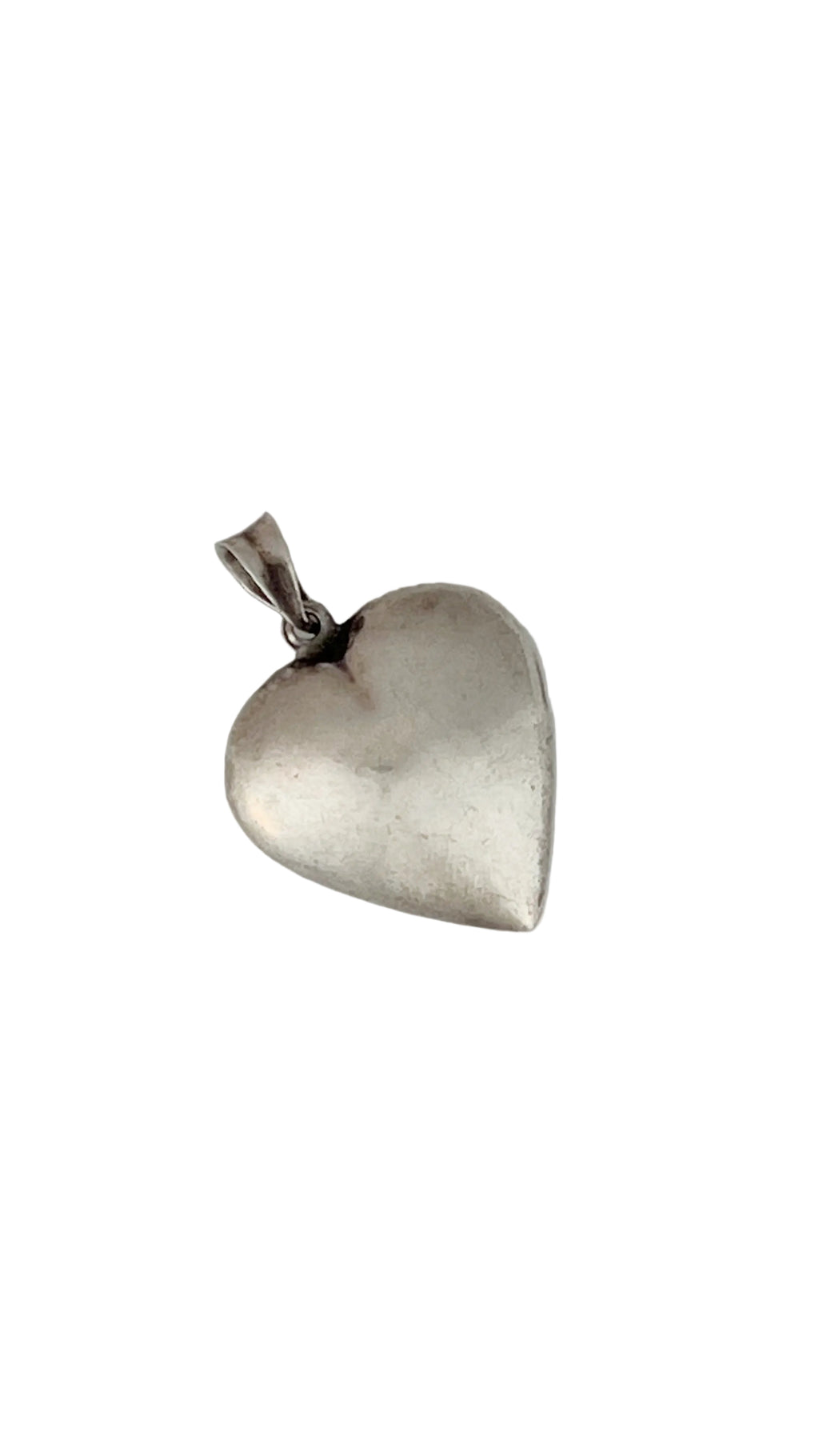 Vintage Sterling Silver “I Love U” Heart Pendant
